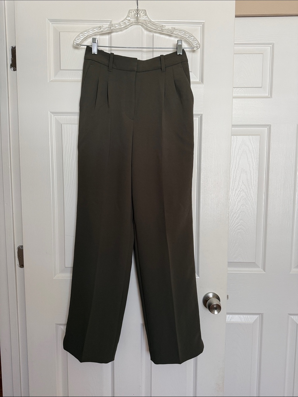 Aritzia Dark Olive Effortless Pants 2